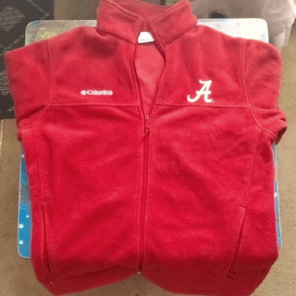 Warm Red Columbia Fleece Vest - Picture 1 of 2